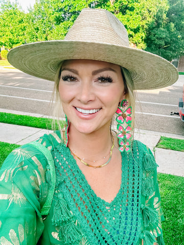 Pink earrings