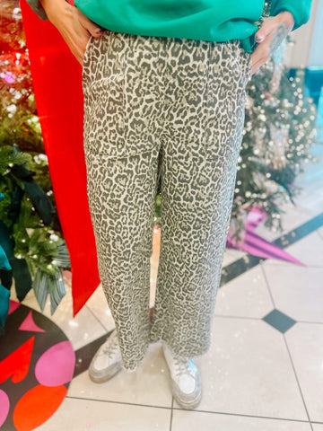 Frayed Cheetah Pant Preorder
