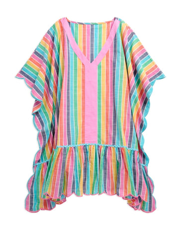 Rainbow Scalloped Coverup