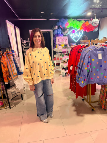 Yellow Polka Dot Top