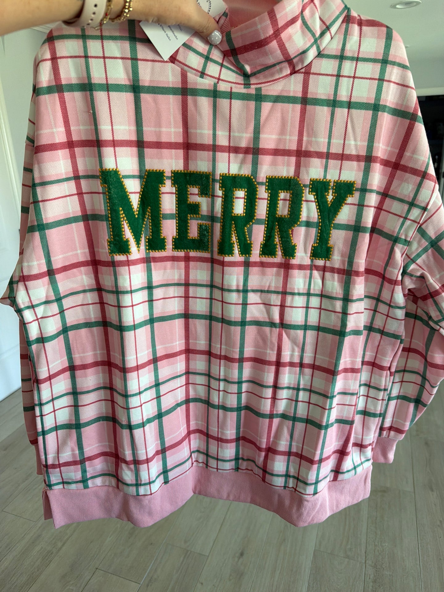 Pink Plaid Merry Top