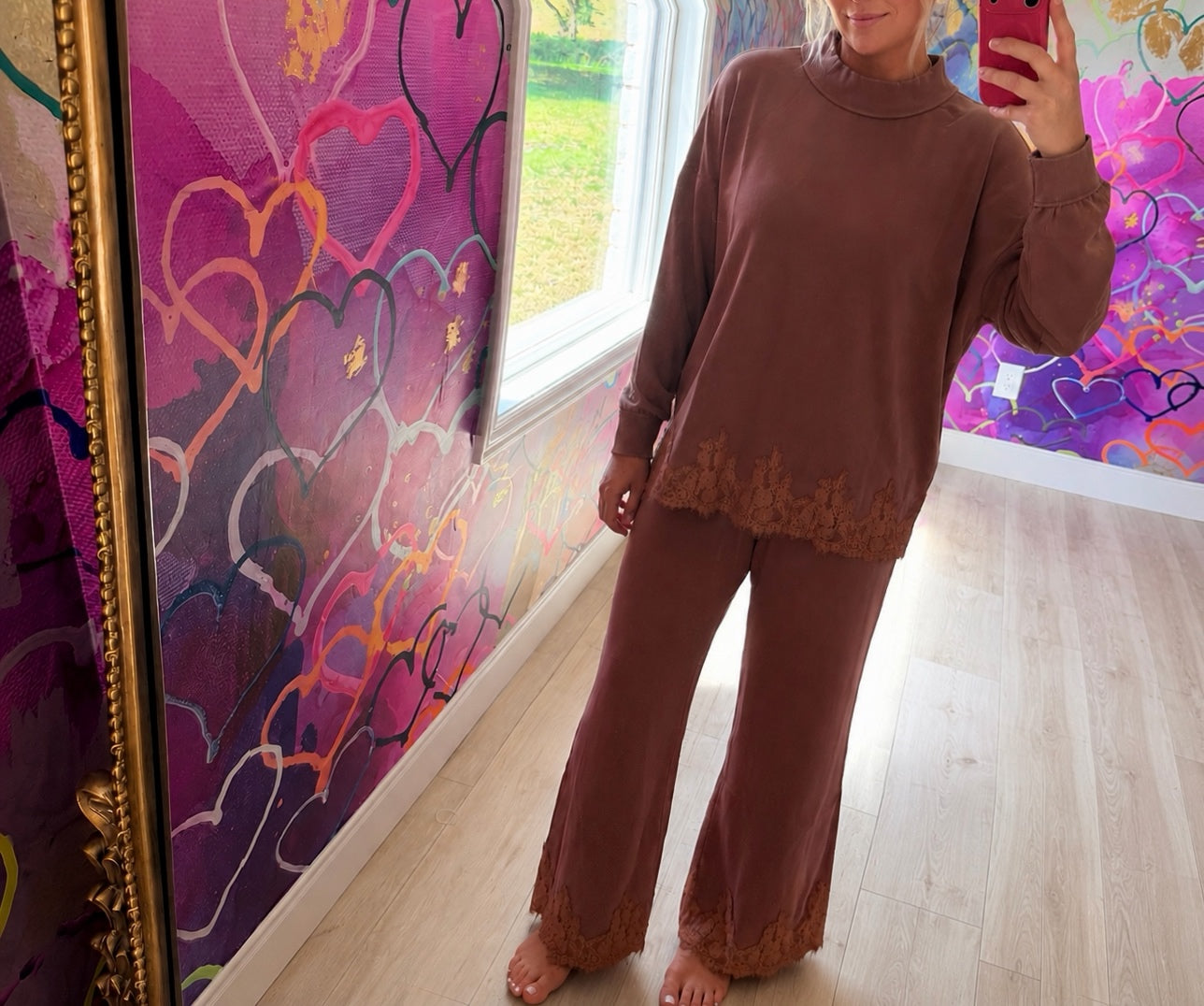 Brown Lace Set