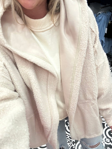 Ivory Fleece Jacket