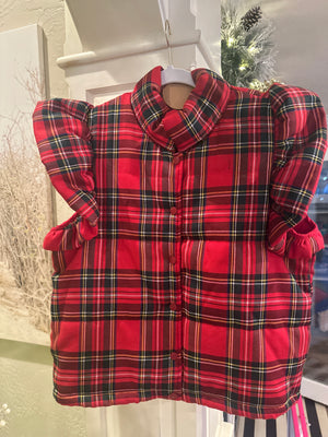 Red Plaid Vest