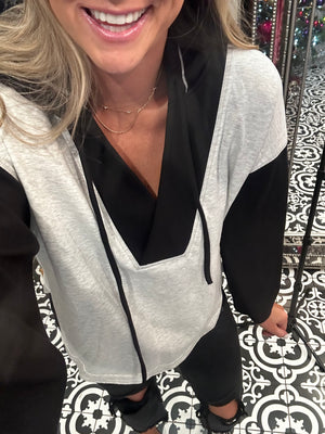 Grey/black Hoodie