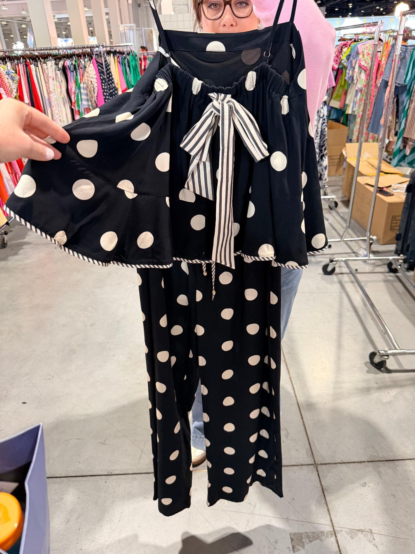 Black/White Polka Dot Bottoms