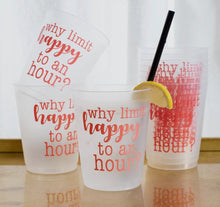 Happy Hour Party Cups Frosted Set of 10