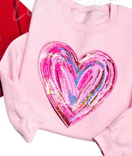 Heart Sweatshirt Pink