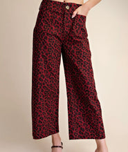 Burgundy Leopard Rhinestone Pant