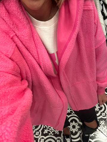 Hot Pink Fleece Jacket