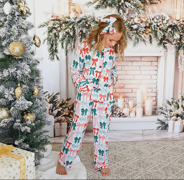 Toddler/Kids Bow Pajamas Preorder CLOSED