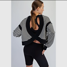 Striped Open Back Top