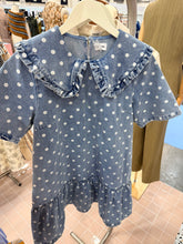 Polka dot denim dress