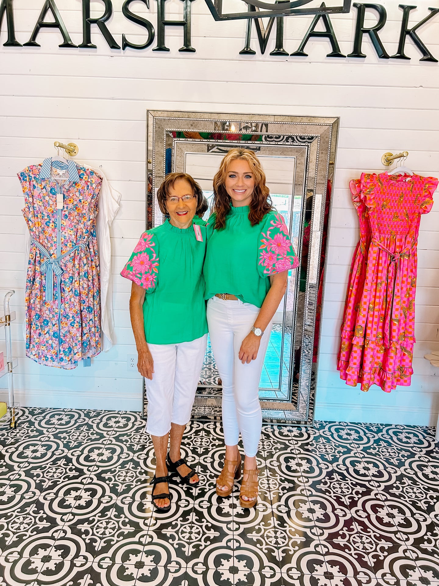 Green Embroidered Top