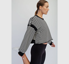 Striped Open Back Top
