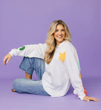 Merry Christmas Puff Print Dolman Long-Sleeve