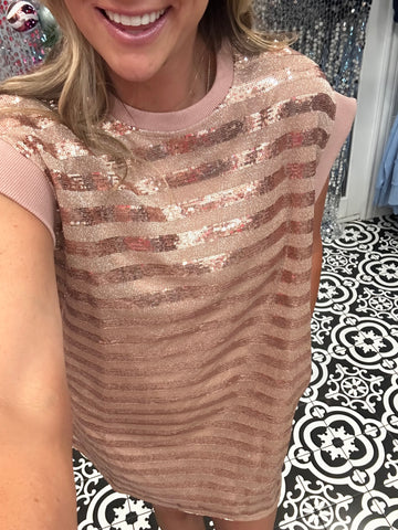 Striped Sequin Dress