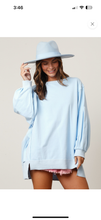 Oversized baby blue top
