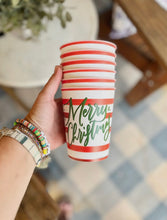 6 Merry Christmas Reusable Cups (Dishwasher Safe)