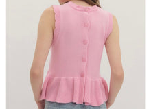 Pink peplum top