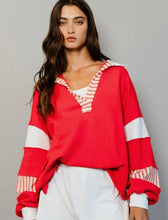 Red French Terry Pullover