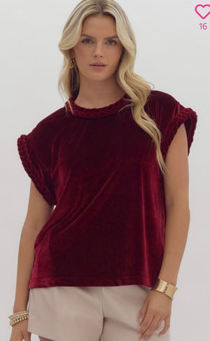 Ruby Velvet Top