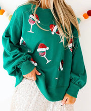 Wine Santa pullover