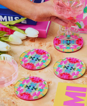 Pink Paradise Coaster (Set of 4)