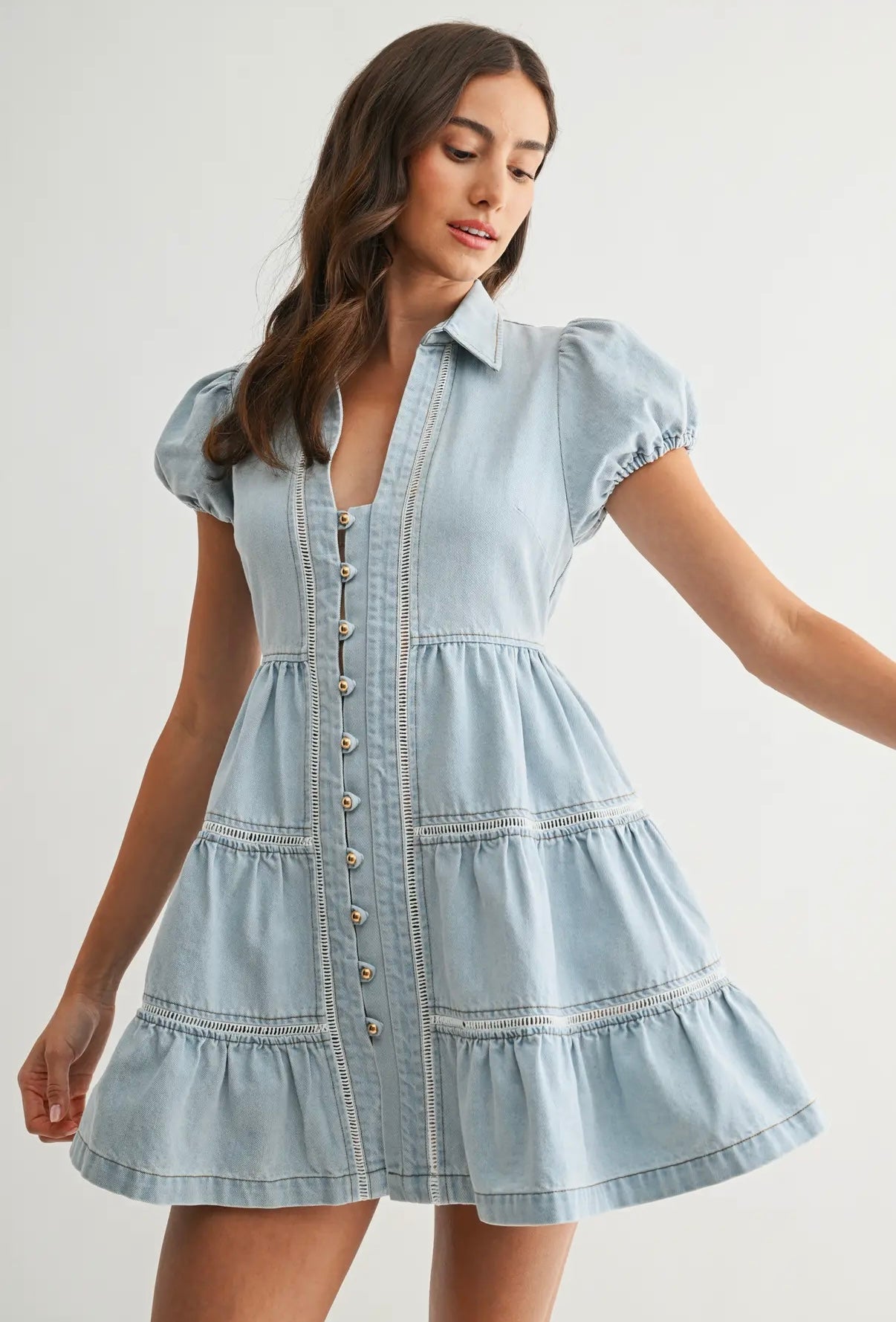 Denim mini dress