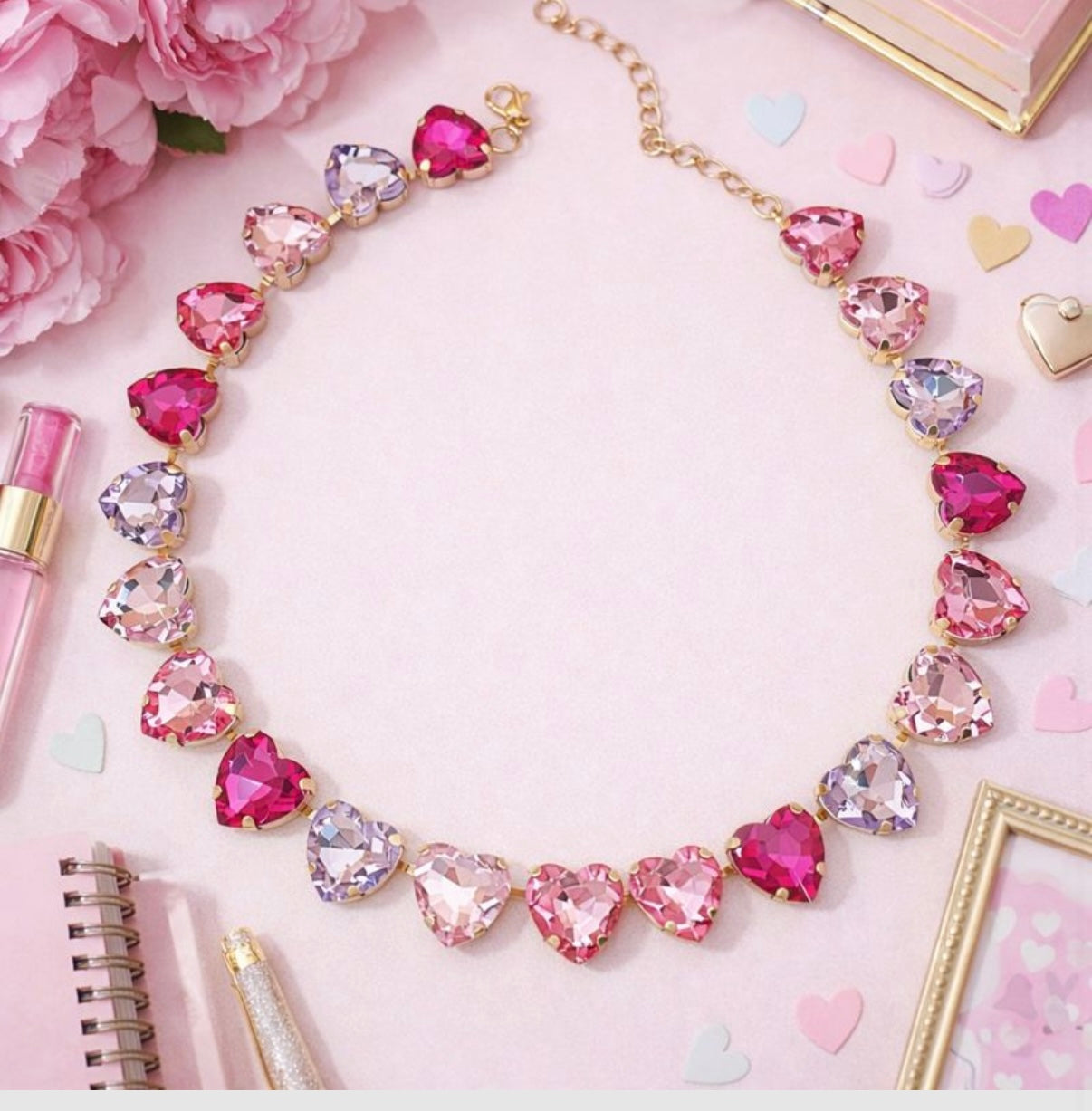 Heart Jewel Necklace Preorder