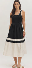Black cream dress
