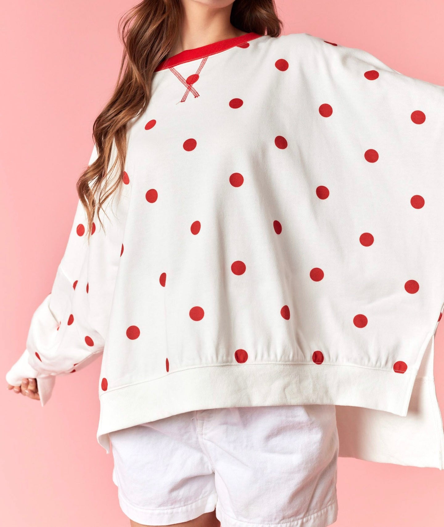 Red & White Polka Dot Top