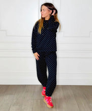 Black white polka set
