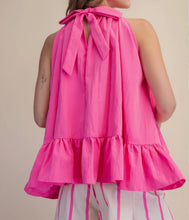 Hot pink halter top