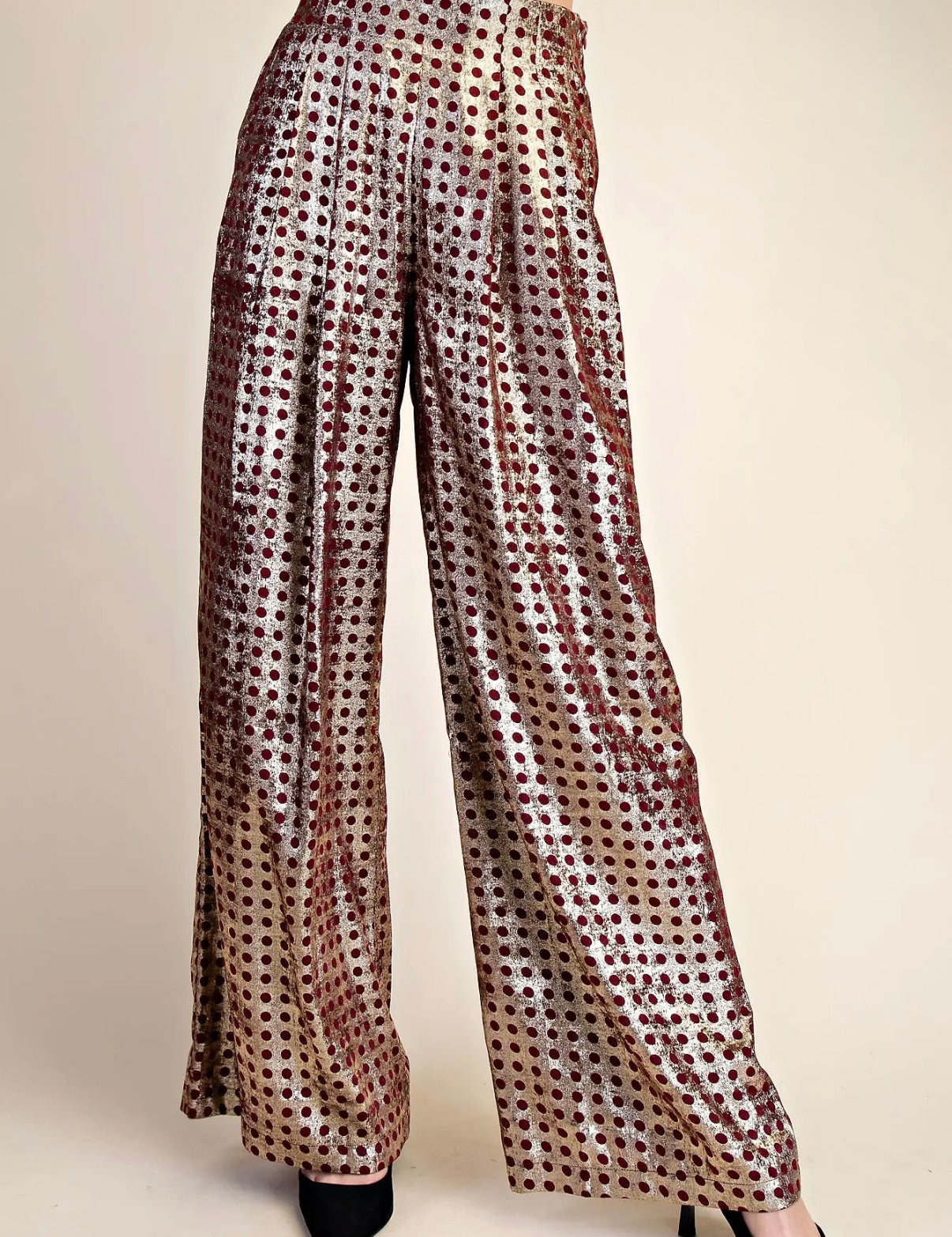Polka Dot Metallic Pant