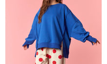 Blue oversized top