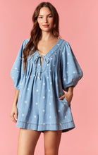 Denim Polka Dot Romper