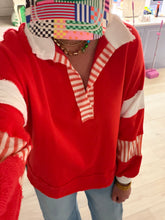 Red French Terry Pullover