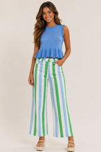 Blue striped pants