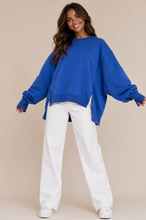Blue oversized top