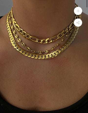 CHUNKY CHAIN NECKLACE (bottom necklace)