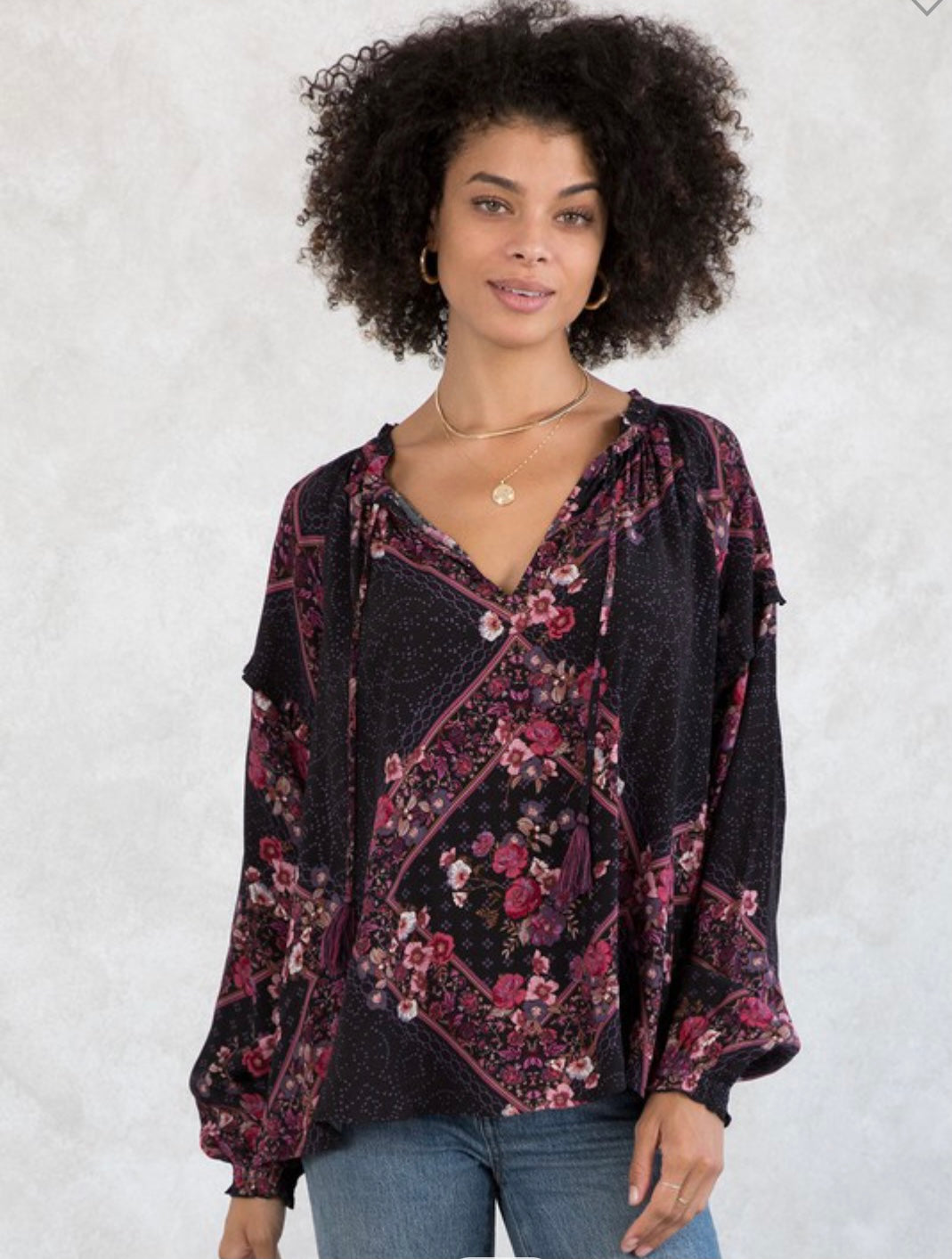Plum/Berry floral Top